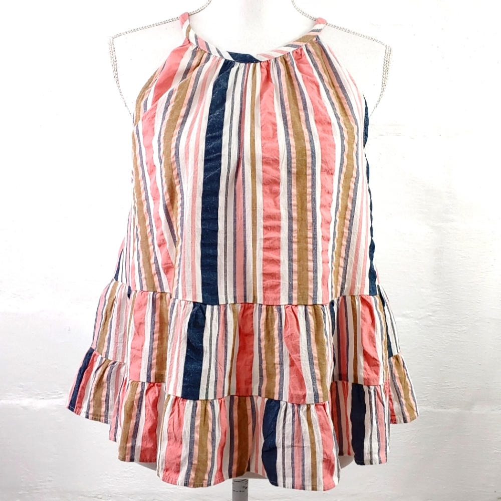 LOFT STRIPE SLEEVELESS PULLOVER TOP (743)